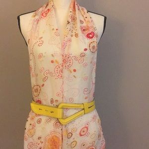 Anne Klein Bright Yellow Leather Belt